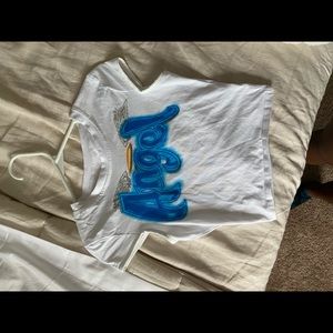 Y2K graffiti baby tee